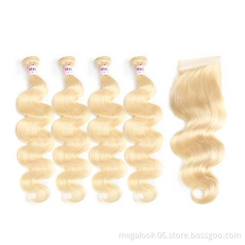 16 18 20 Inch Unprocessed Virgin Remy Peruvian Body Wave Hair Bundle 3Pcs Lot Deals With Lace Closure